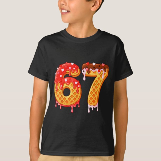 Ice Cream Drip Six Seven 67 Valentines Day For Men T-Shirt (Vorderseite)
