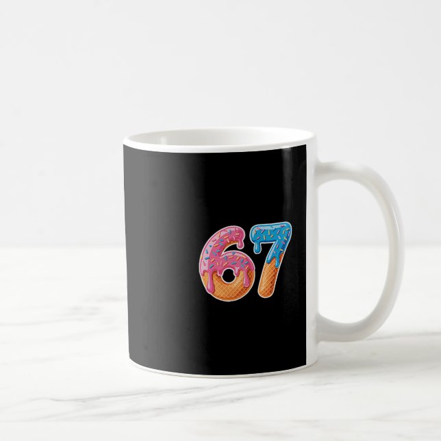 Ice Cream Drip Six Seven 6 7 Meme 67  Kaffeetasse (Rechts)