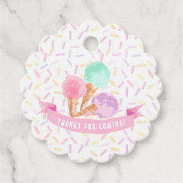 ICE CREAM Gastgeschenk Tag Geschenkanhänger