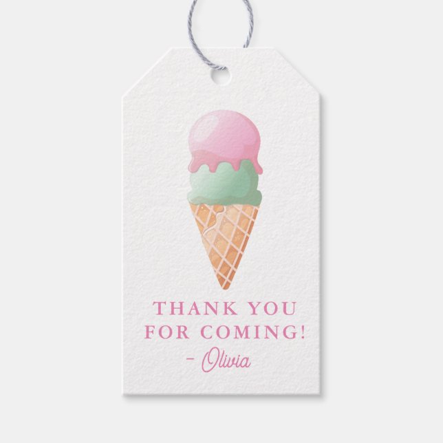 Ice Cream Gift Tags Geschenkanhänger (Vorderseite)