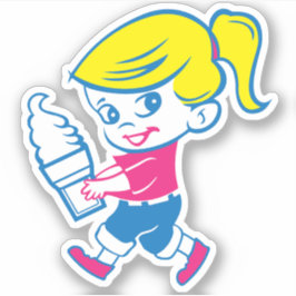 Ice Cream Girl Sticker