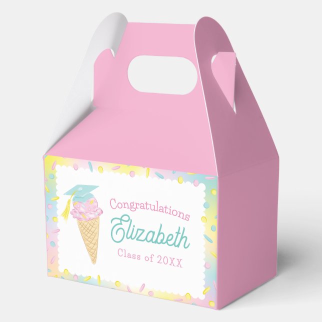 Ice Cream Graduation Party Geschenkschachtel (Vorderseite)
