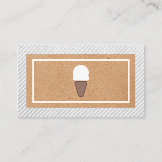 Ice Cream Icon Natural Look Loyalität Treuekarte (Vorderseite)