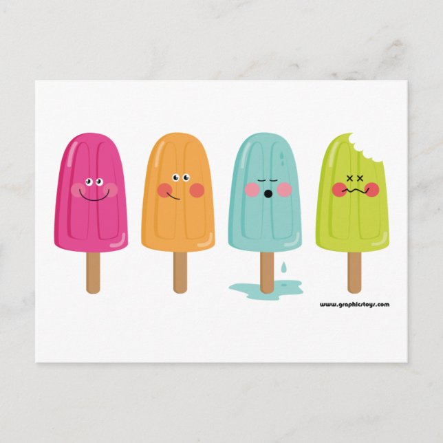 ICE CREAM LEMON POSTCARD POSTKARTE (Vorderseite)