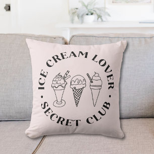 Ice Cream Lover Secret Club Kinderzimmer Kissen