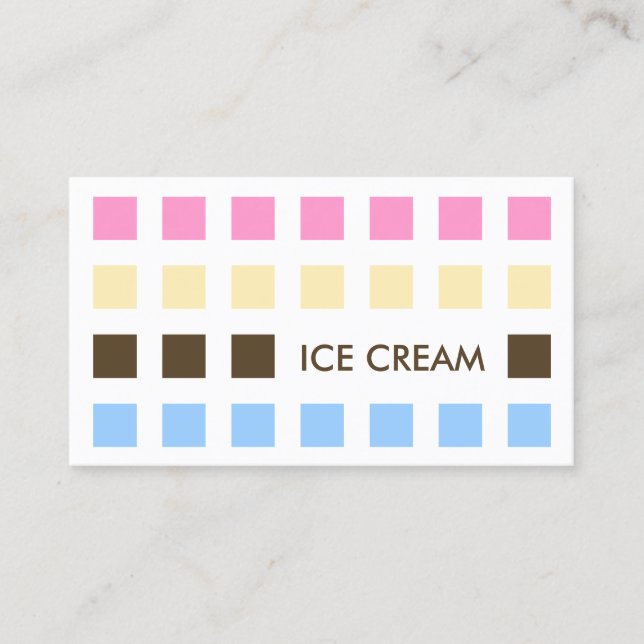 ICE CREAM (Mod-Quadrate) Visitenkarte (Vorderseite)