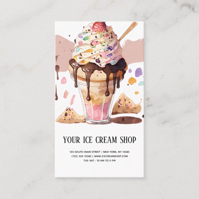 Ice Cream Parlor Visitenkarte (Vorderseite)