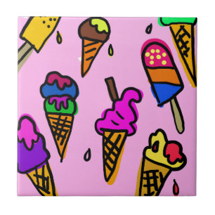 Ice Cream Party Dusche Süßigkeiten Destiny's Fliese