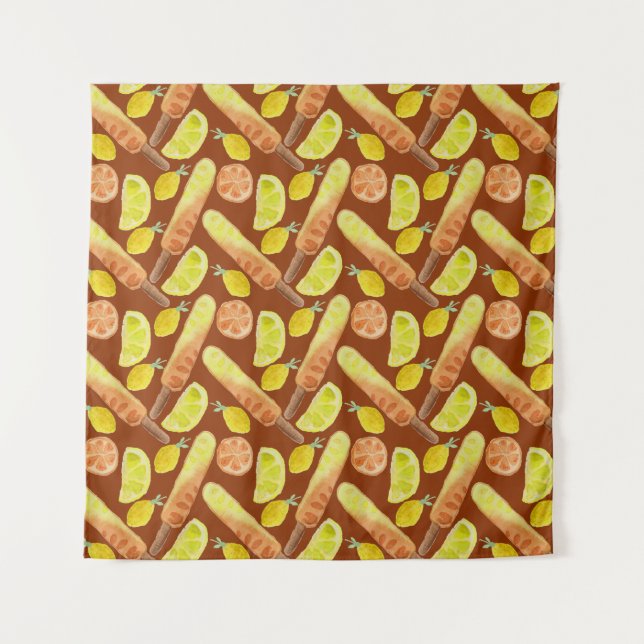 Ice cream pattern | Lollies pattern | lollipop 11 Wandteppich (Vorderseite)
