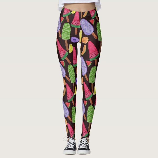 Ice cream pattern | Lollies pattern | lollipop 4 Leggings (Vorderseite)