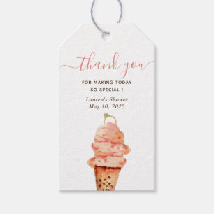 Ice Cream Pink Brautparty Vielen Dank Geschenkanhänger