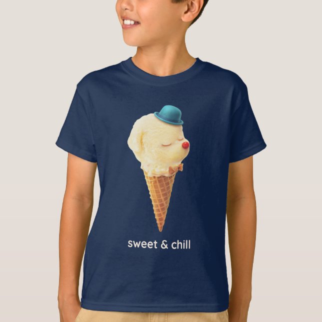 Ice Cream Puppy – Sweet & Chill T-Shirt (Vorderseite)
