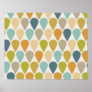 Ice Cream Shapes Midcentury Art Poster