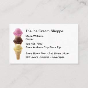 Ice Cream shop Retail Cartes de visite