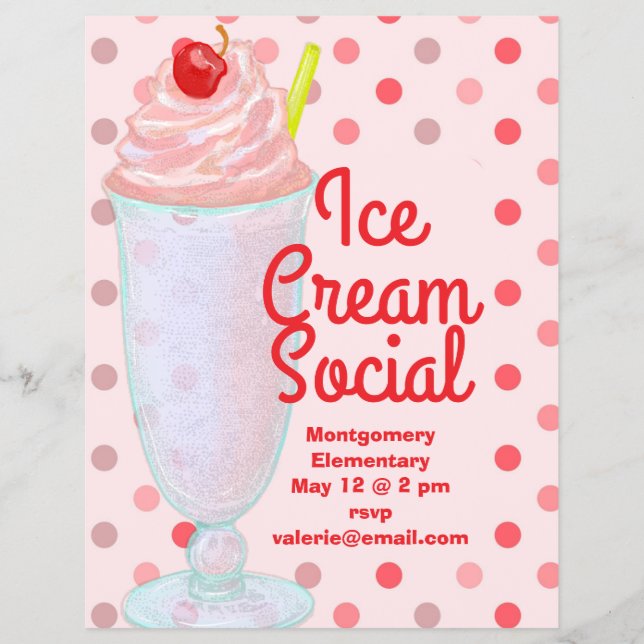 Ice Cream Social Flyer (Vorne)
