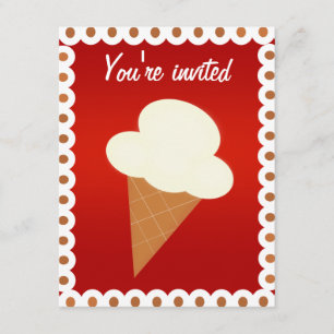 Ice Cream Social Party Invitation