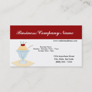 Ice Cream Sundae Visitenkarten Visitenkarte