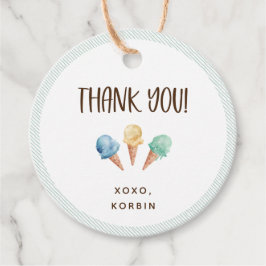 Ice Cream Thema Vielen Dank für die Tags Geschenkanhänger