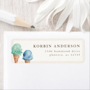 Ice Cream Theme-Adressetikett