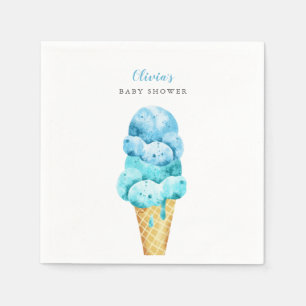 Ice Cream Theme Boy Baby Dusche Serviette