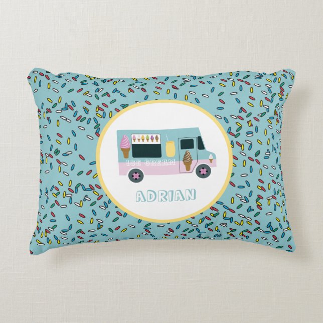 Ice Cream Truck Design  Dekokissen (Vorderseite)