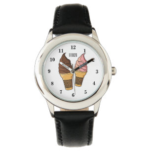 Ice-Creme-Cartoon Armbanduhr