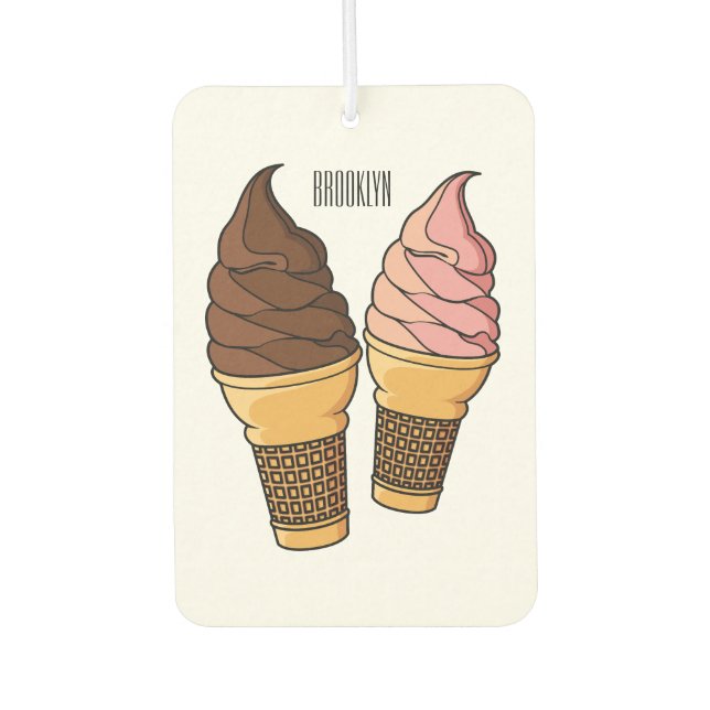 Ice-Creme-Cartoon Autolufterfrischer (Vorderseite)