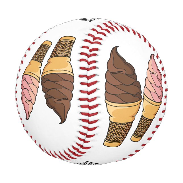 Ice-Creme-Cartoon Baseball (Schrägansicht)