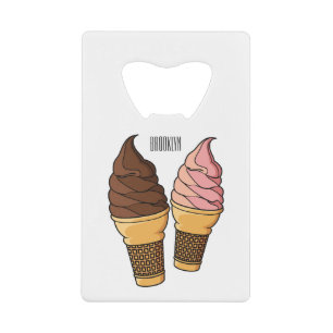 Ice-Creme-Cartoon Geldbeutel Flaschenöffner