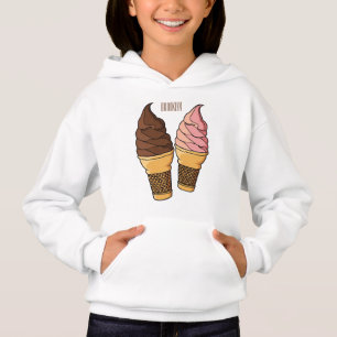 Ice-Creme-Cartoon Hoodie