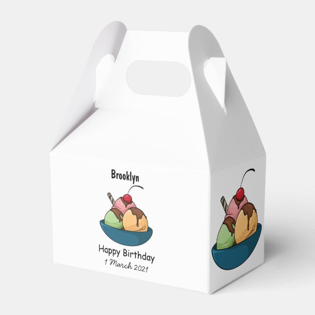 Ice Creme Cartoon Illustration Geschenkschachtel (Vorderseite)