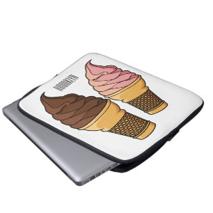 Ice-Creme-Cartoon Laptopschutzhülle