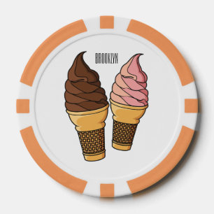 Ice-Creme-Cartoon Pokerchips