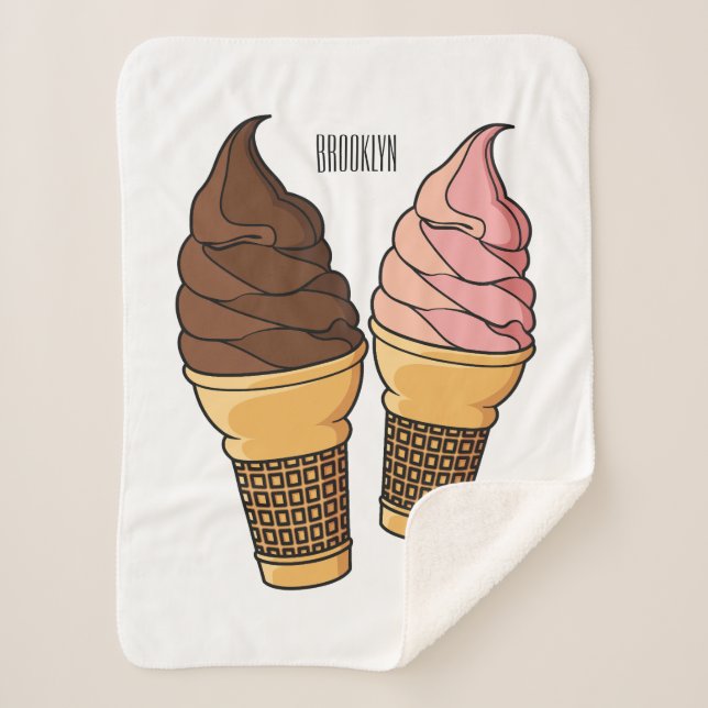 Ice-Creme-Cartoon Sherpadecke (Vorderseite)