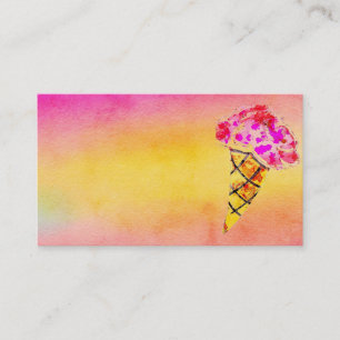 Ice Creme Cone Business Card Visitenkarte