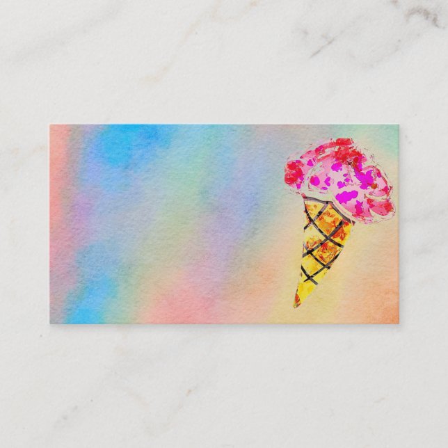 Ice Creme Cone Business Card Visitenkarte (Vorderseite)