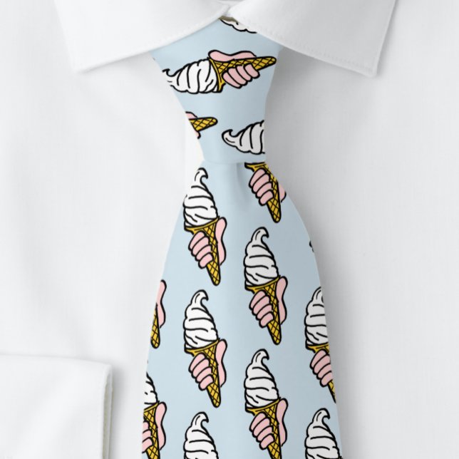 Ice Creme Cone Design Krawatte (Close up)