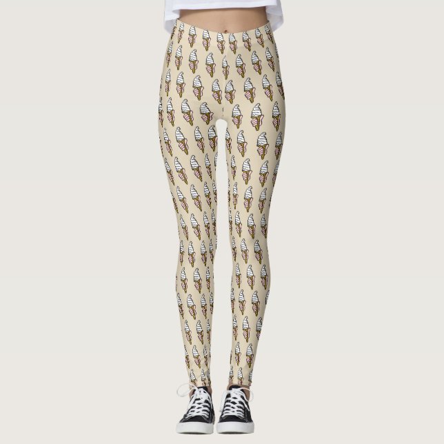 Ice Creme Cone Design Leggings (Vorderseite)