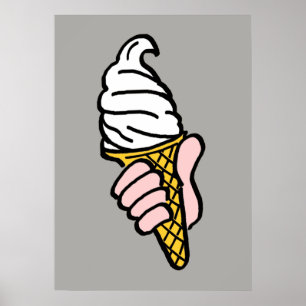 Ice Creme Cone Design Poster