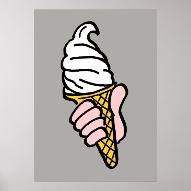 Ice Creme Cone Design Poster (Vorne)