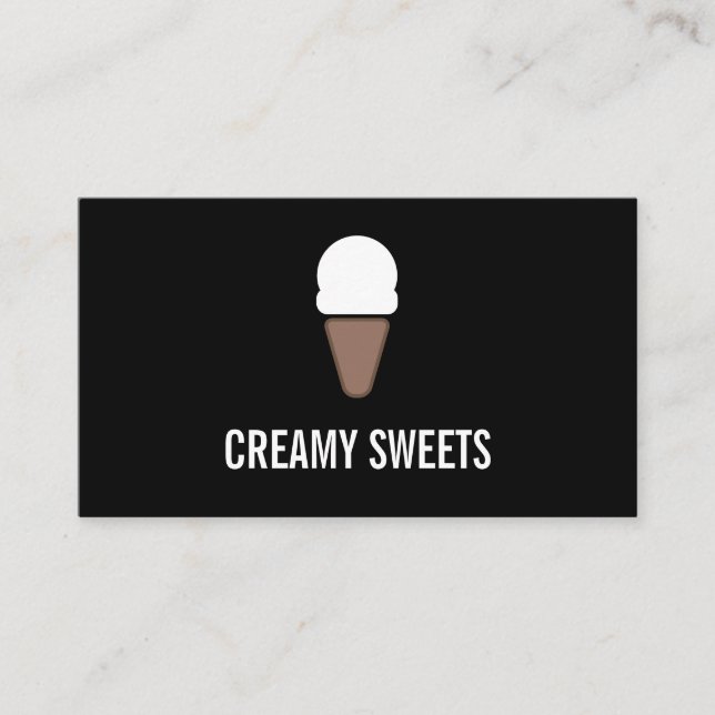 Ice Creme Cone Icon Visitenkarte (Vorderseite)