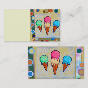 Ice Creme Cones Business Card Visitenkarte