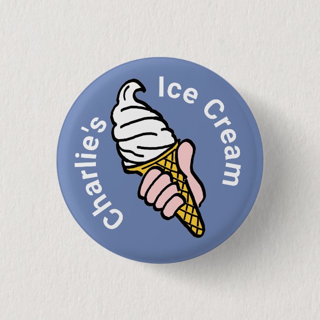 Ice Creme Design for Ice Cream Seller Button (Vorderseite)