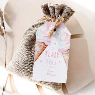 Ice Creme Geburtstagsparty danke Geschenkanhänger