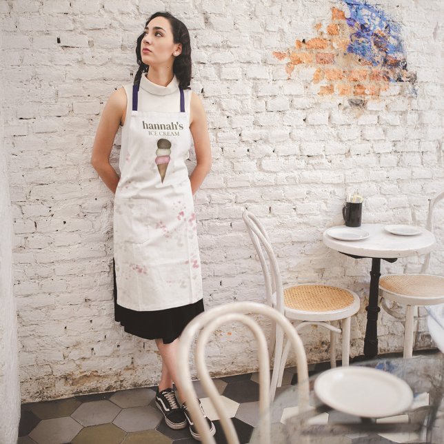 Ice Creme Shop - kundenspezifisch Schürze (Ice Cream Shop Custom employee apron.)