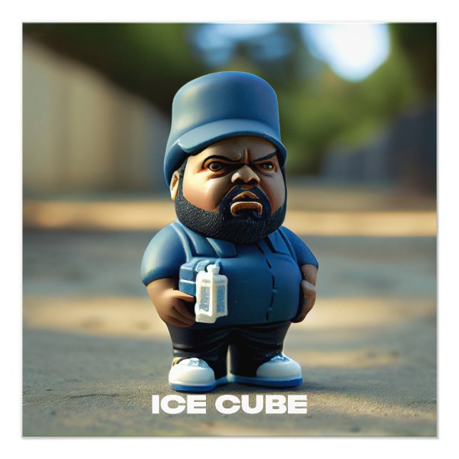 ICE CUBE Portrait Spaß Kunst Fotodruck (Vorne)