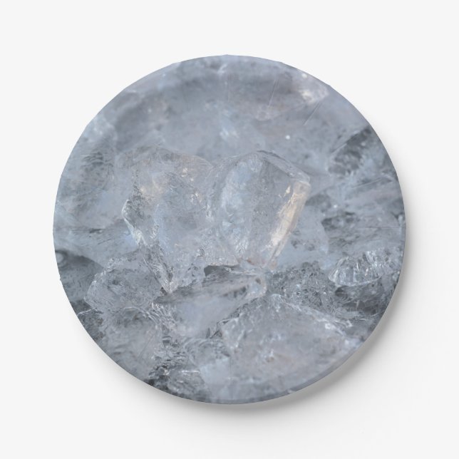 Ice Cube Textur-Bild Pappteller (Vorderseite)