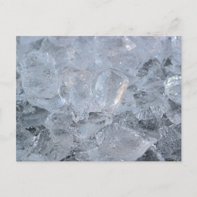 Ice Cube Textur-Bild Postkarte (Vorderseite)