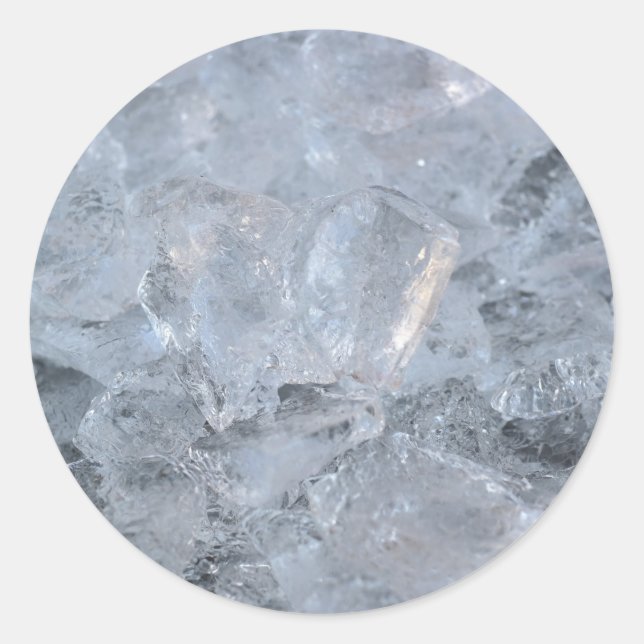 Ice Cube Textur-Bild Runder Aufkleber (Vorderseite)