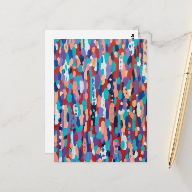 Ice Dance Abstrakt Postkarte (Vorderseite/Rückseite Beispiel)